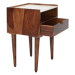 Safavieh Marion 1 Drawer Nightstand , NST3700 - Walnut / White