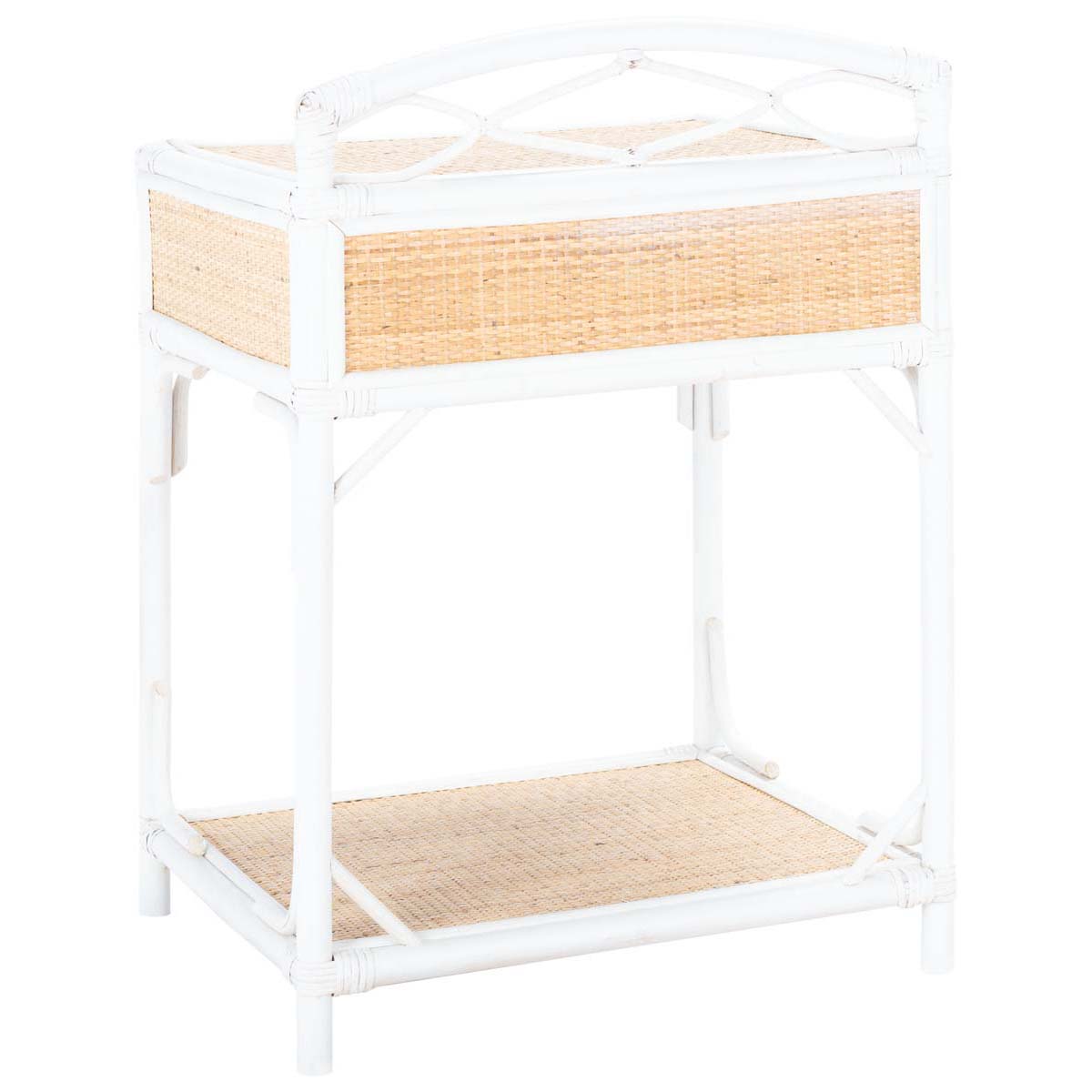 Safavieh Bea 1 Drawer 1 Shelf Nightstand , NST4000 - White / Natural