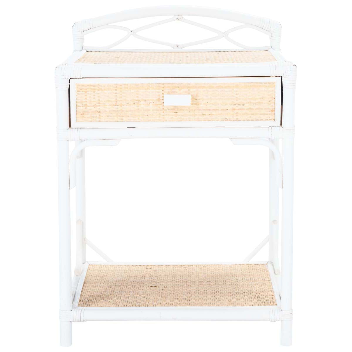 Safavieh Bea 1 Drawer 1 Shelf Nightstand , NST4000 - White / Natural