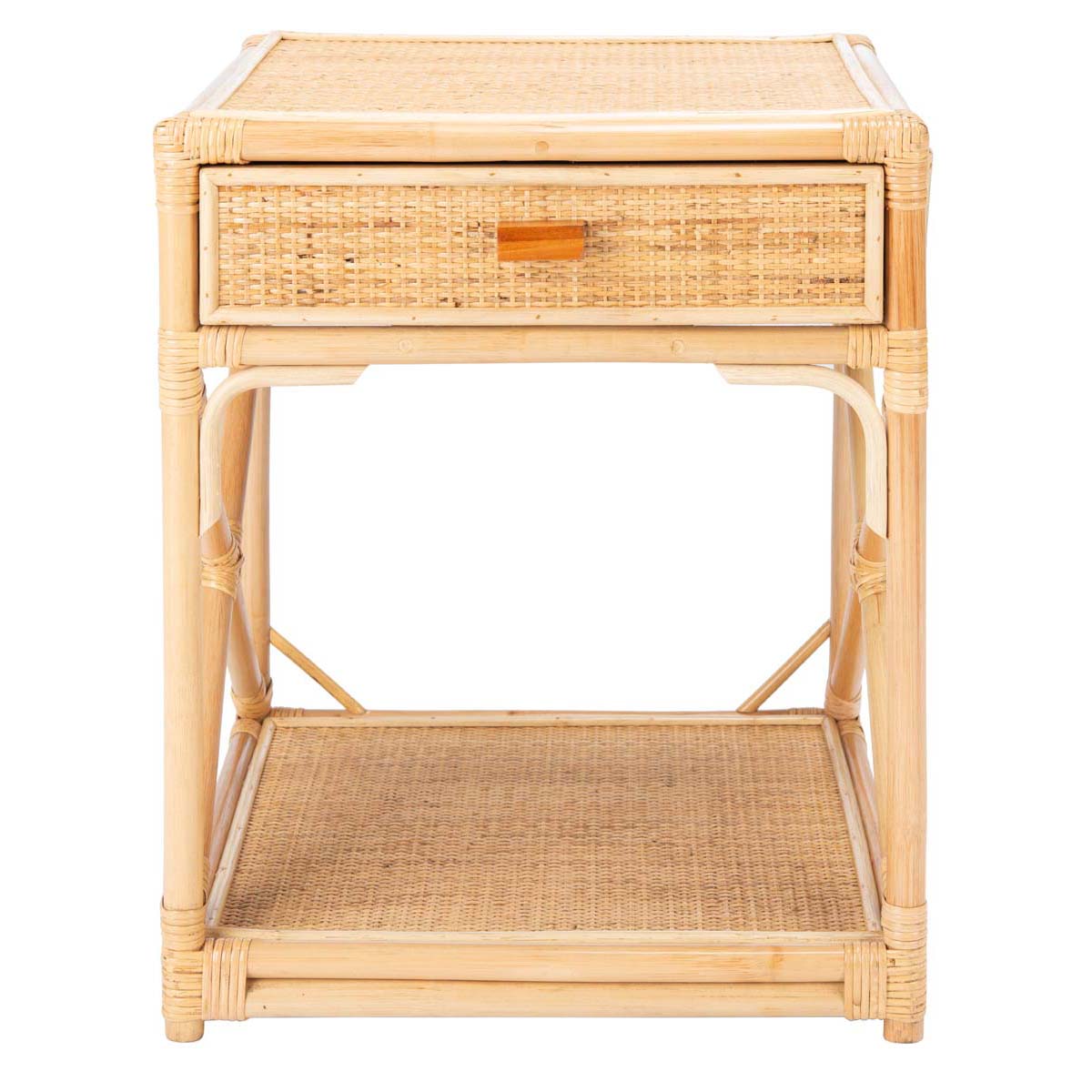 Safavieh Bali 1 Drawer 1 Shelf Nightstand , NST4001 - Natural