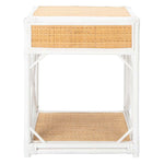 Safavieh Bali 1 Drawer 1 Shelf Nightstand , NST4001 - White / Natural