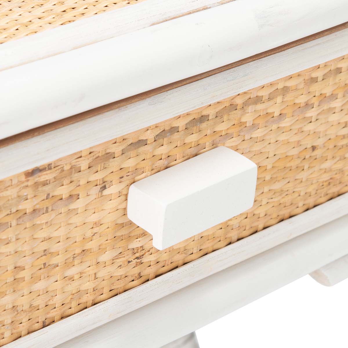 Safavieh Bali 1 Drawer 1 Shelf Nightstand , NST4001 - White / Natural