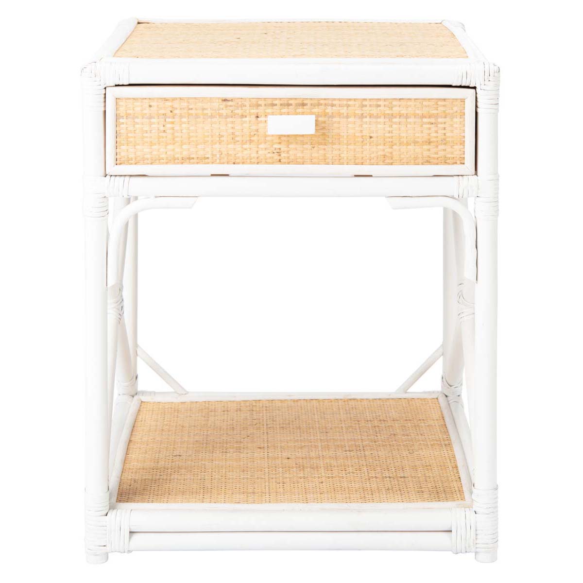 Safavieh Bali 1 Drawer 1 Shelf Nightstand , NST4001 - White / Natural