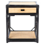 Safavieh Bali 1 Drawer 1 Shelf Nightstand , NST4001 - Black / Natural