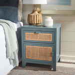 Safavieh Devon 1 Drawer 1 Door Nightstand , NST4002 - Grey/Natural