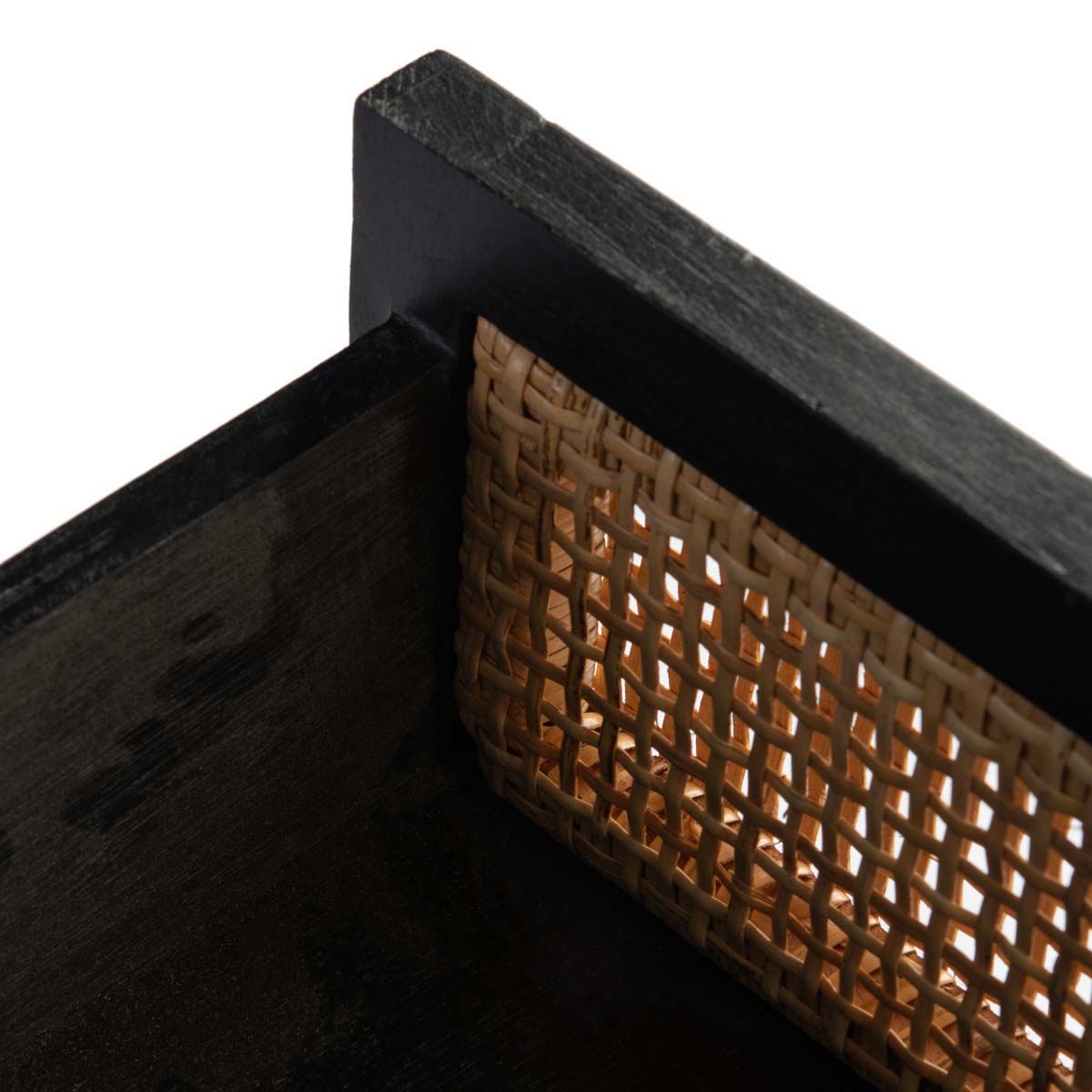 Safavieh Devon 1 Drawer 1 Door Nightstand , NST4002 - Black/Natural