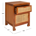 Safavieh Dave 1 Drawer 1 Door Nightstand , NST4003 - Natural