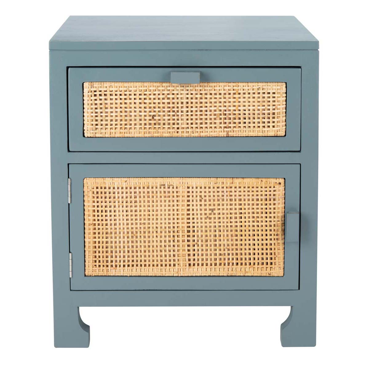 Safavieh Dave 1 Drawer 1 Door Nightstand , NST4003 - Grey/Natural