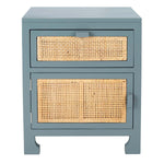 Safavieh Dave 1 Drawer 1 Door Nightstand , NST4003 - Grey/Natural