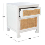 Safavieh Dave 1 Drawer 1 Door Nightstand , NST4003 - White/Natural