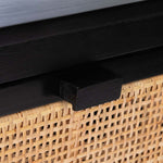 Safavieh Dave 1 Drawer 1 Door Nightstand , NST4003 - Black/Natural