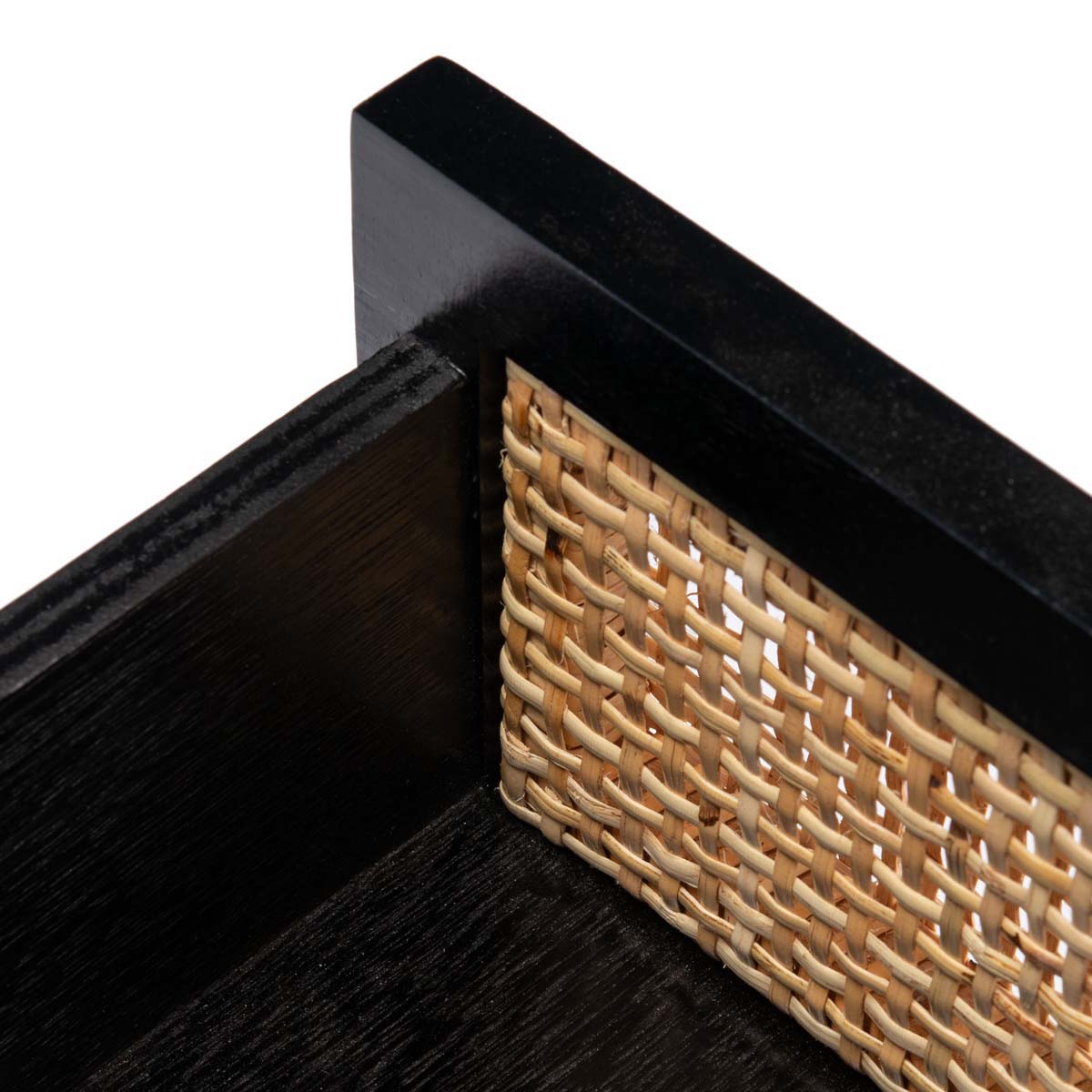 Safavieh Dave 1 Drawer 1 Door Nightstand , NST4003 - Black/Natural