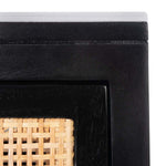 Safavieh Dave 1 Drawer 1 Door Nightstand , NST4003 - Black/Natural