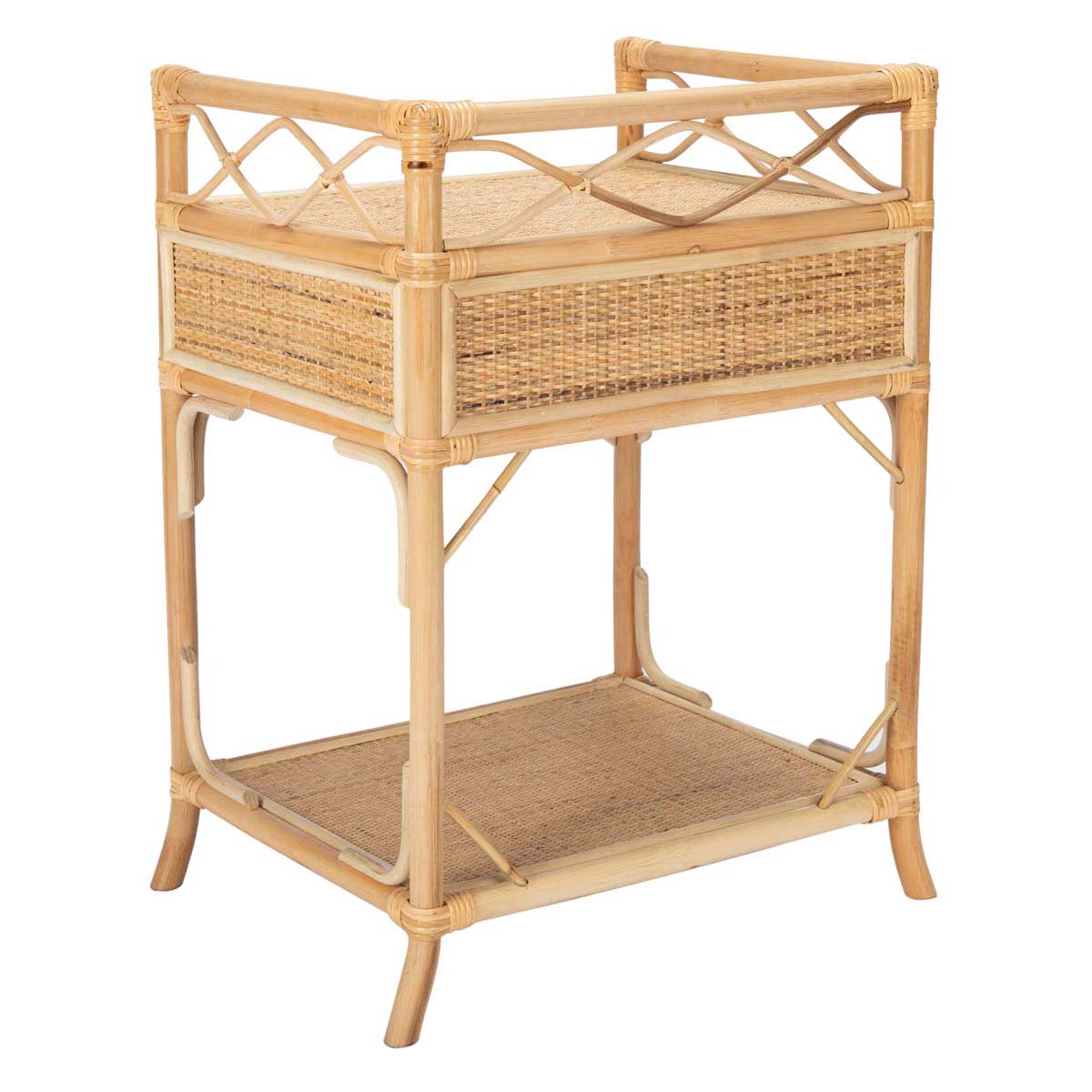 Safavieh Rumi 1 Drawer 1 Shelf Nightstand , NST4004 - Natural