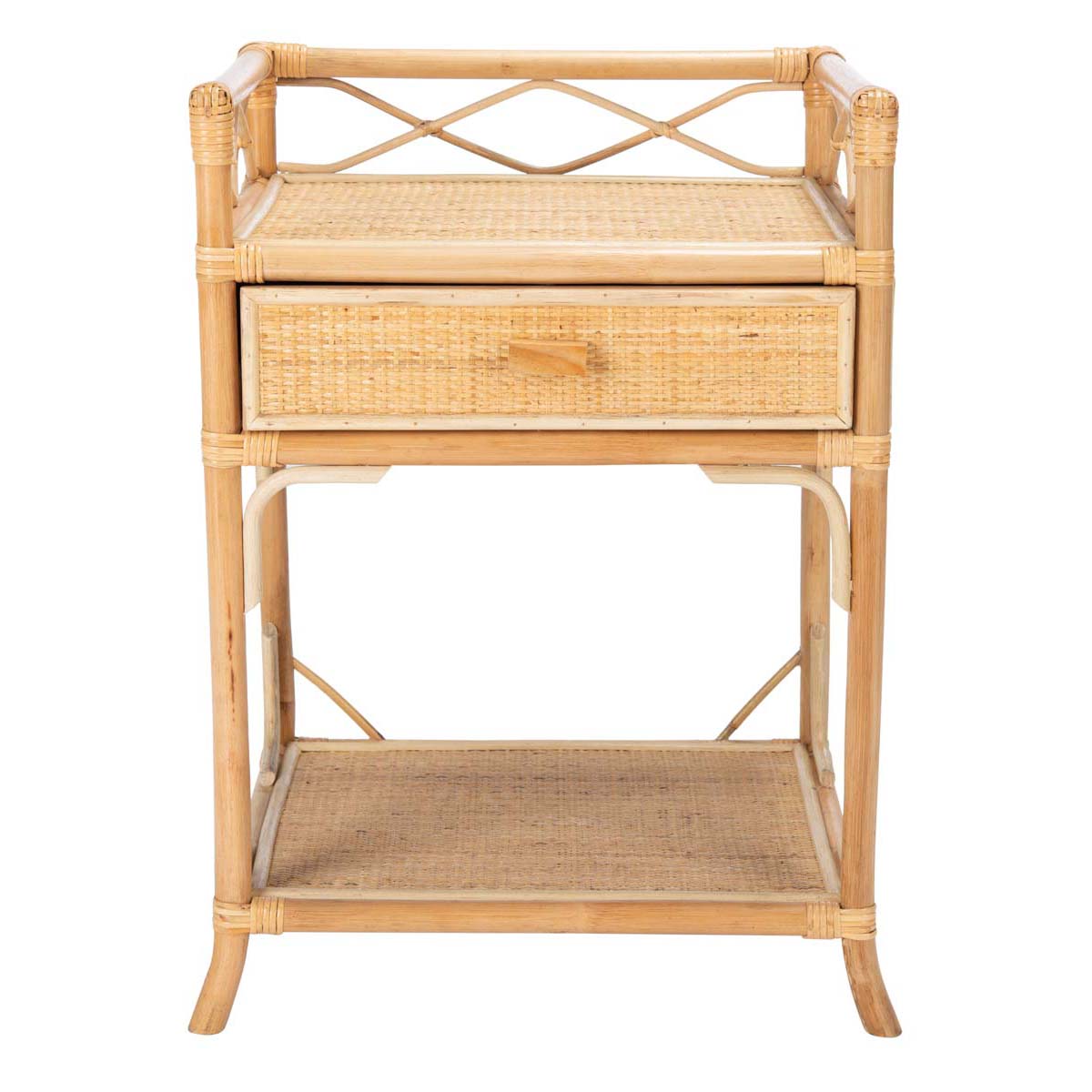 Safavieh Rumi 1 Drawer 1 Shelf Nightstand , NST4004 - Natural