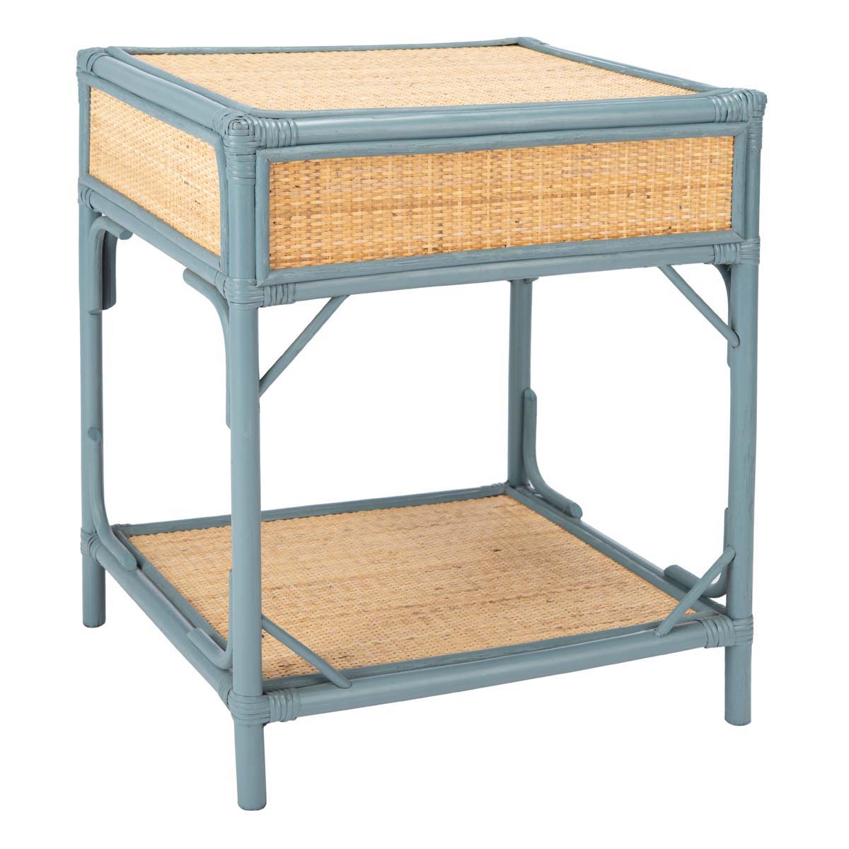 Safavieh Roya 1 Drawer 1 Shelf Nightstand , NST4005 - Grey/Natural