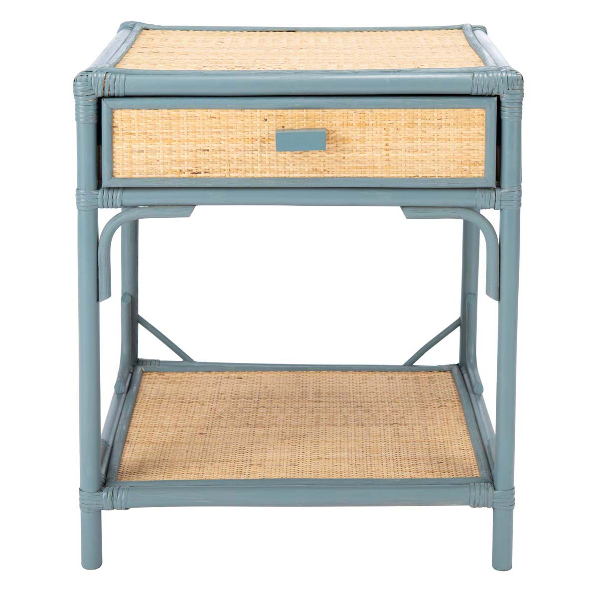 Safavieh Roya 1 Drawer 1 Shelf Nightstand , NST4005 - Grey/Natural