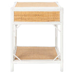 Safavieh Roya 1 Drawer 1 Shelf Nightstand , NST4005 - White/Natural