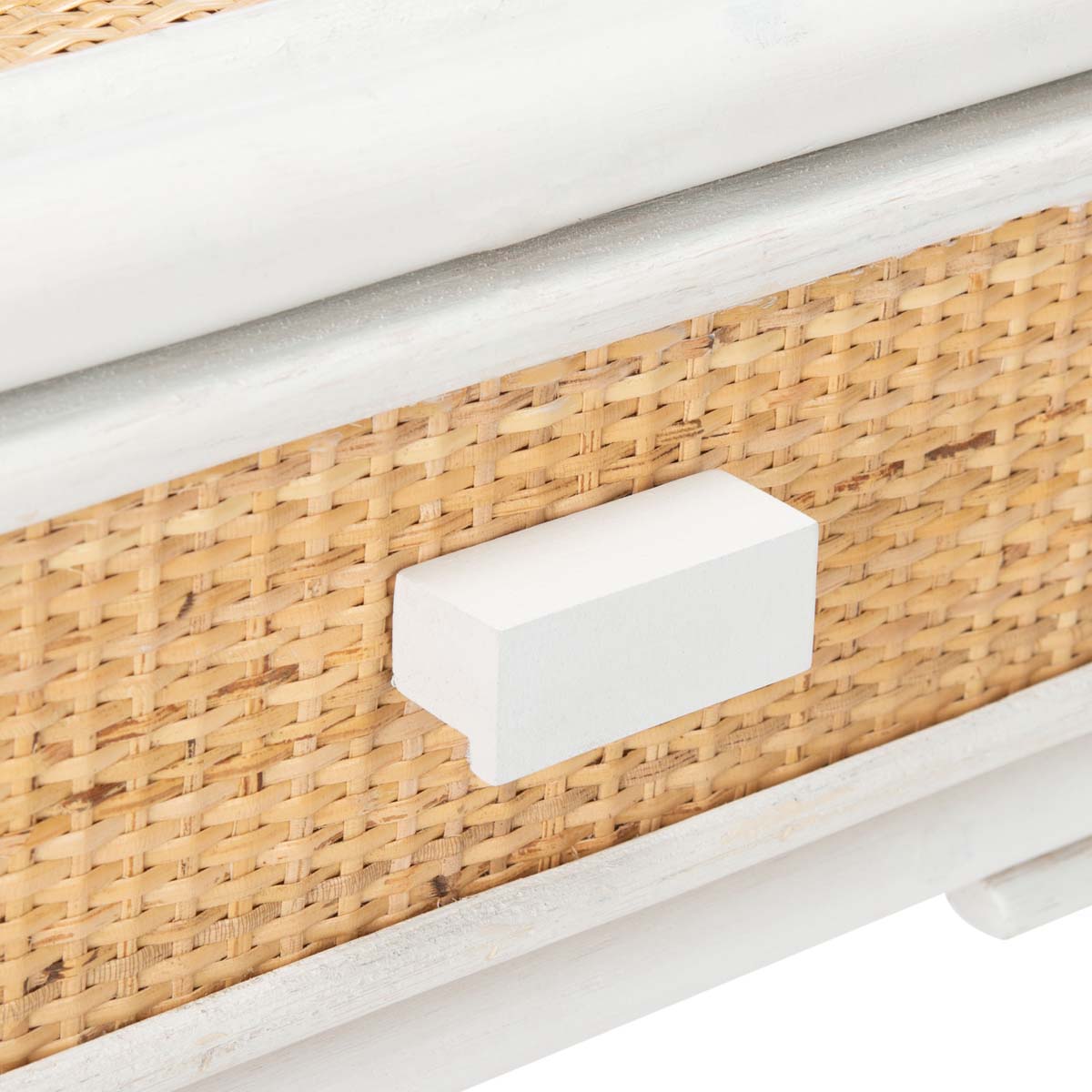 Safavieh Roya 1 Drawer 1 Shelf Nightstand , NST4005 - White/Natural