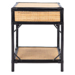 Safavieh Roya 1 Drawer 1 Shelf Nightstand , NST4005 - Black/Natural