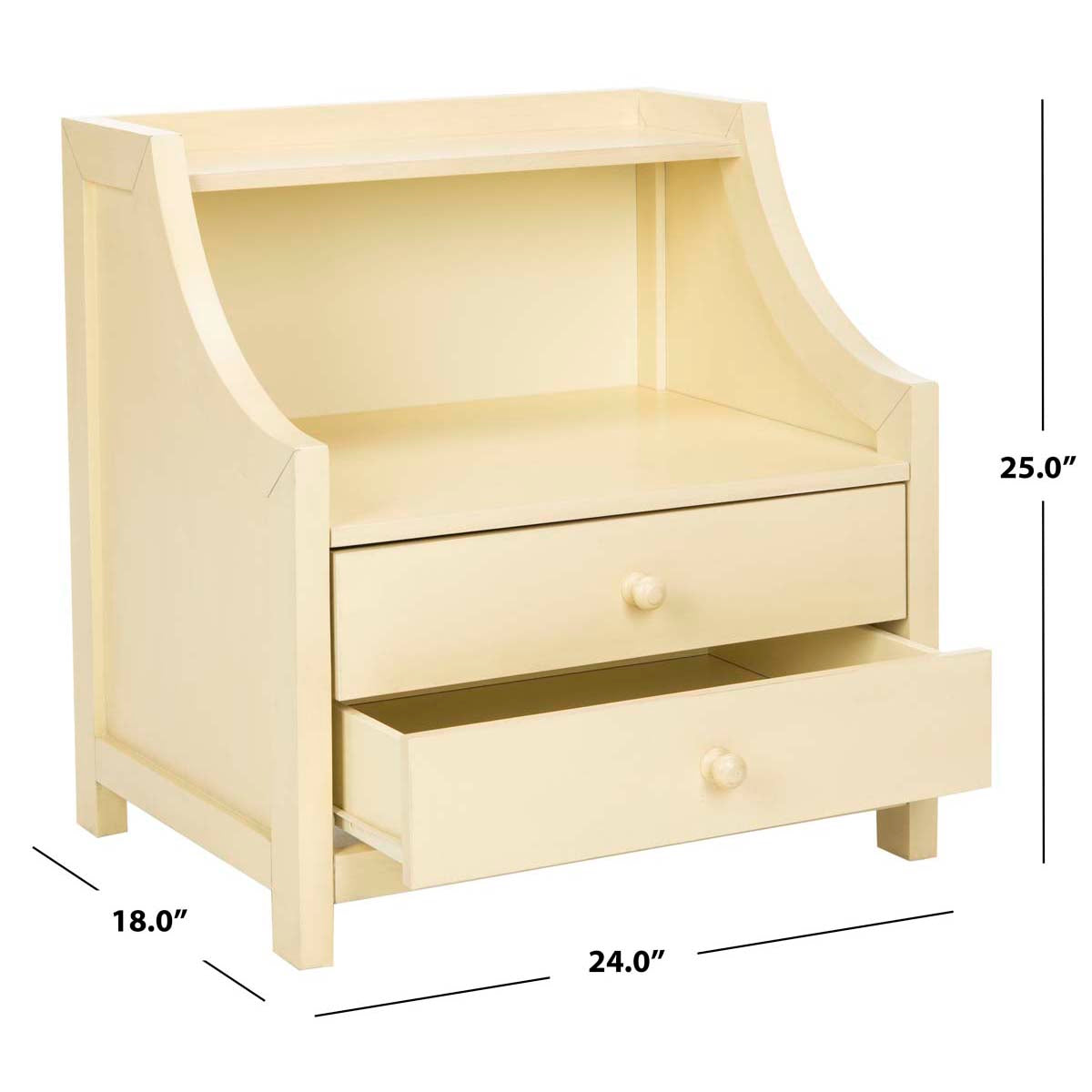 Safavieh Ellie 2 Drawer Nightstand , NST5000 - White