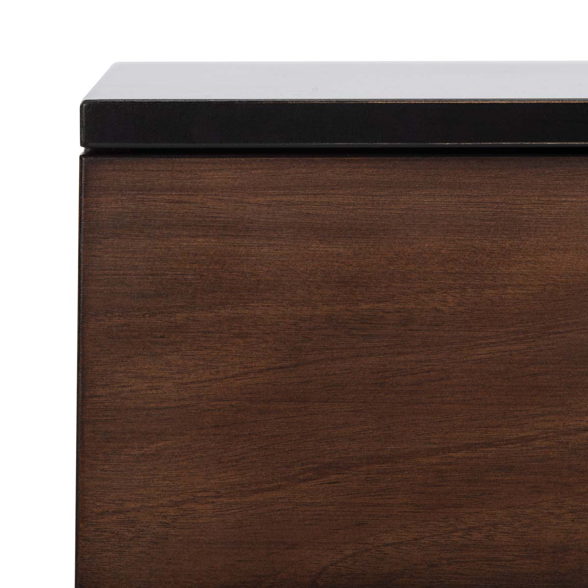 Safavieh Genevieve 2 Drawer Nightstand, NST5002 - Walnut / Black