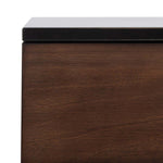 Safavieh Genevieve 2 Drawer Nightstand, NST5002 - Walnut / Black