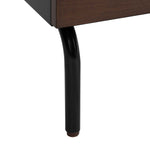 Safavieh Genevieve 2 Drawer Nightstand, NST5002 - Walnut / Black