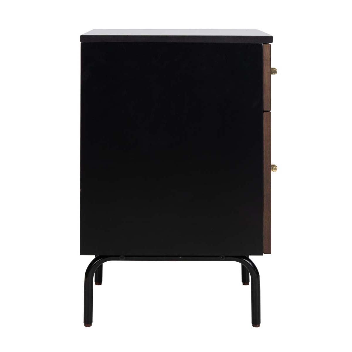 Safavieh Genevieve 2 Drawer Nightstand, NST5002 - Walnut / Black
