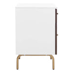 Safavieh Genevieve 2 Drawer Nightstand, NST5002 - Walnut / White