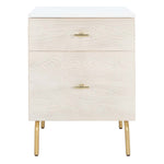 Safavieh Genevieve 2 Drawer Nightstand, NST5002 - White / White Washed
