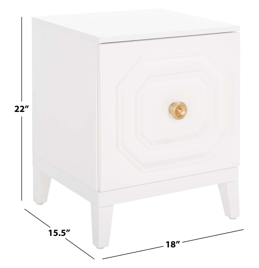 Safavieh Riya 1 Door Nightstand , NST5006 - White