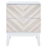 Safavieh Tay 2Drawer Patterned Night Stand , NST5011 - White Washed