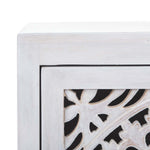 Safavieh Thea 1 Door Carved Nightstand , NST5300 - White Washed