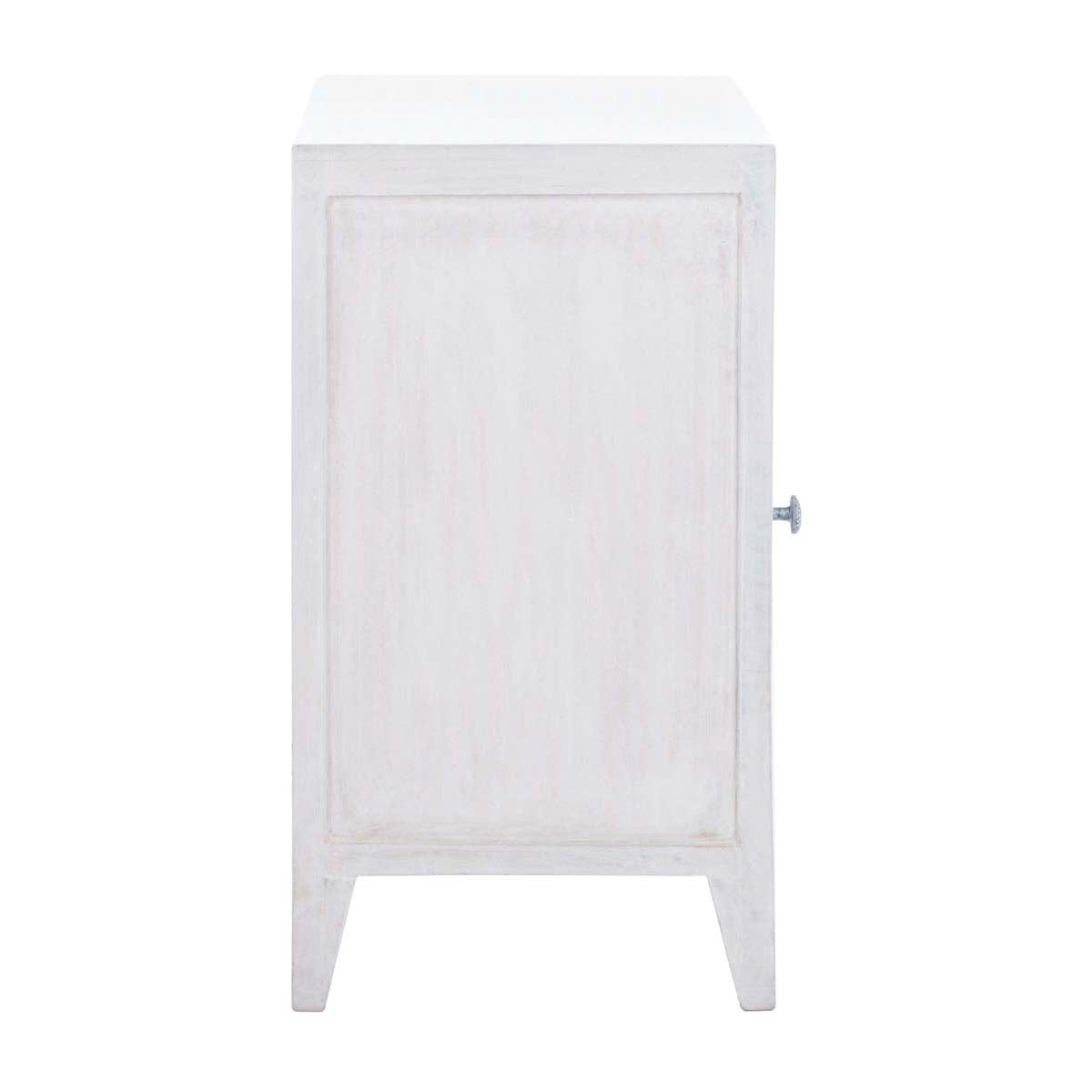 Safavieh Thea 1 Door Carved Nightstand , NST5300 - White Washed