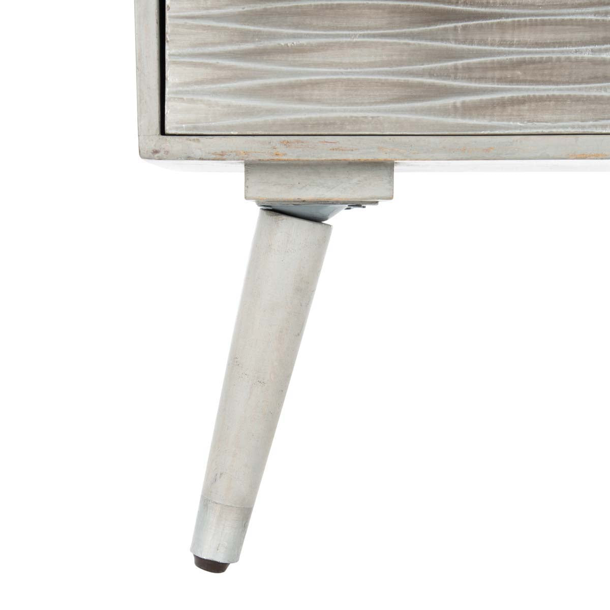 Safavieh Brandy 1 Drawer Textured Nightstand , NST5301 - Grey Walnut