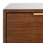 Safavieh Pierre One Drawer Nightstand , NST6400 - Walnut / Gold