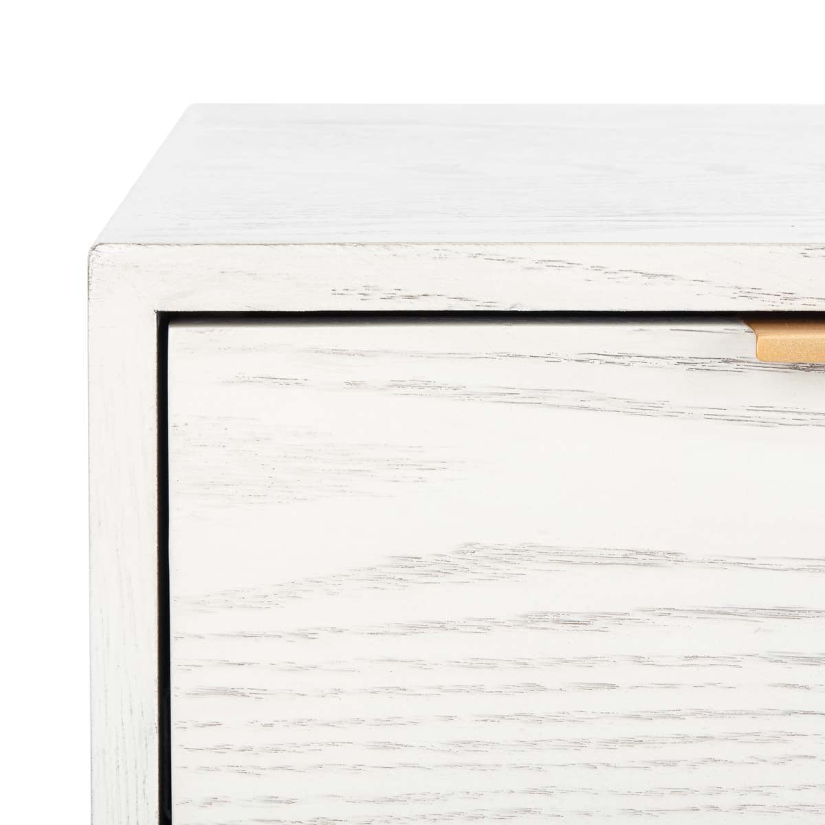 Safavieh Pierre One Drawer Nightstand , NST6400 - White Washed / Gold