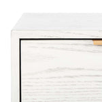 Safavieh Pierre One Drawer Nightstand , NST6400 - White Washed / Gold