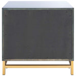 Safavieh Fenno 2 Drawer Nightstand , NST6401 - Teal / Brass