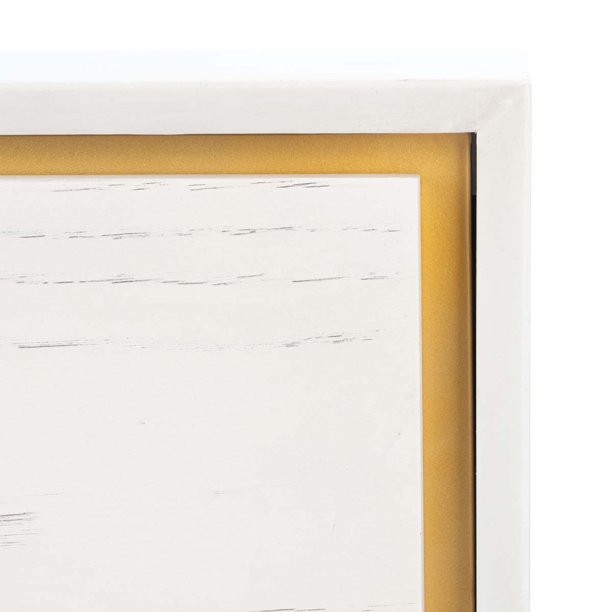 Safavieh Fenno 2 Drawer Nightstand , NST6401 - White Washed / Brass