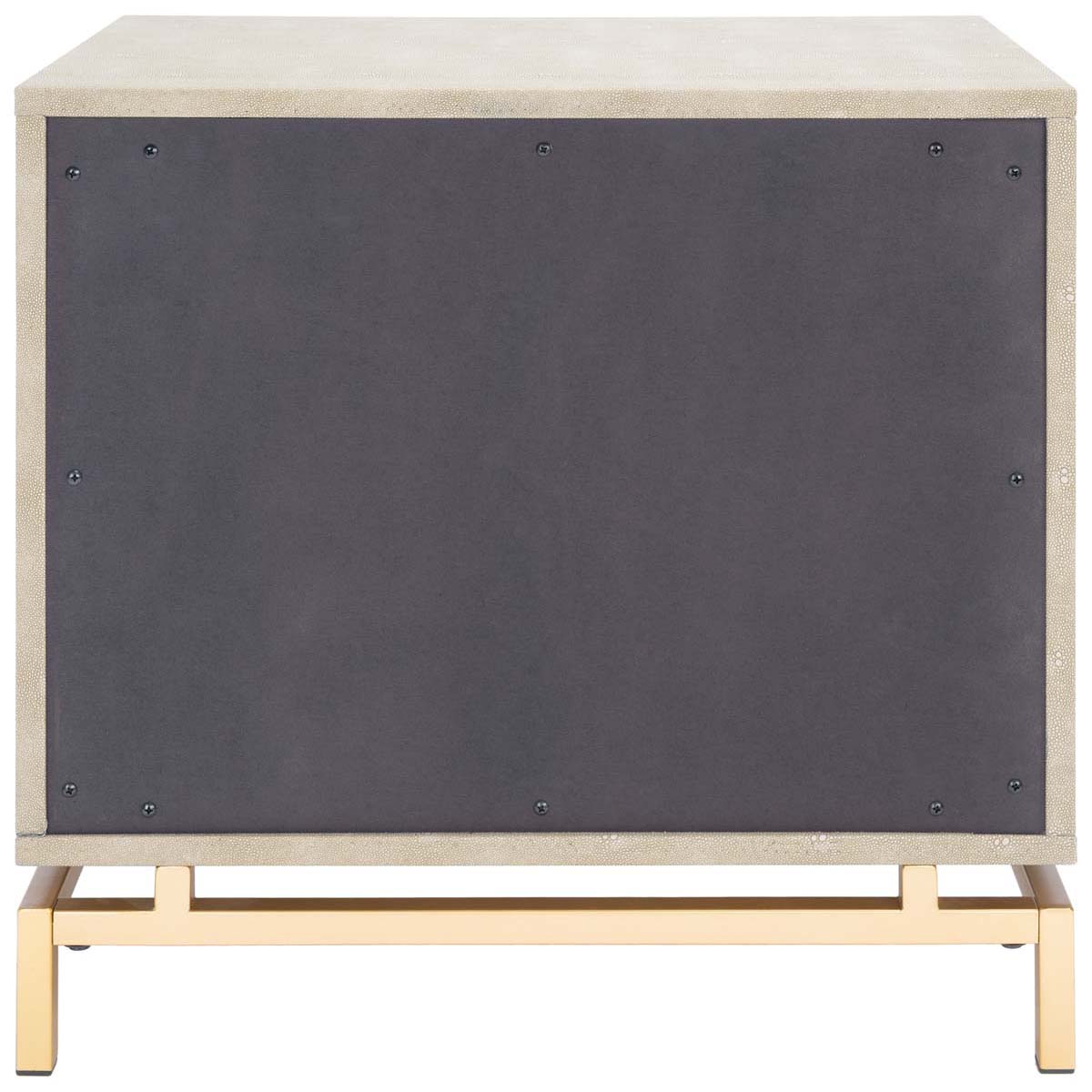 Safavieh Meilana 1 Shelf 1 Drawer Nightstand , NST6403 - Light Taupe / Brass