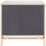 Safavieh Meilana 1 Shelf 1 Drawer Nightstand , NST6403 - Light Taupe / Brass