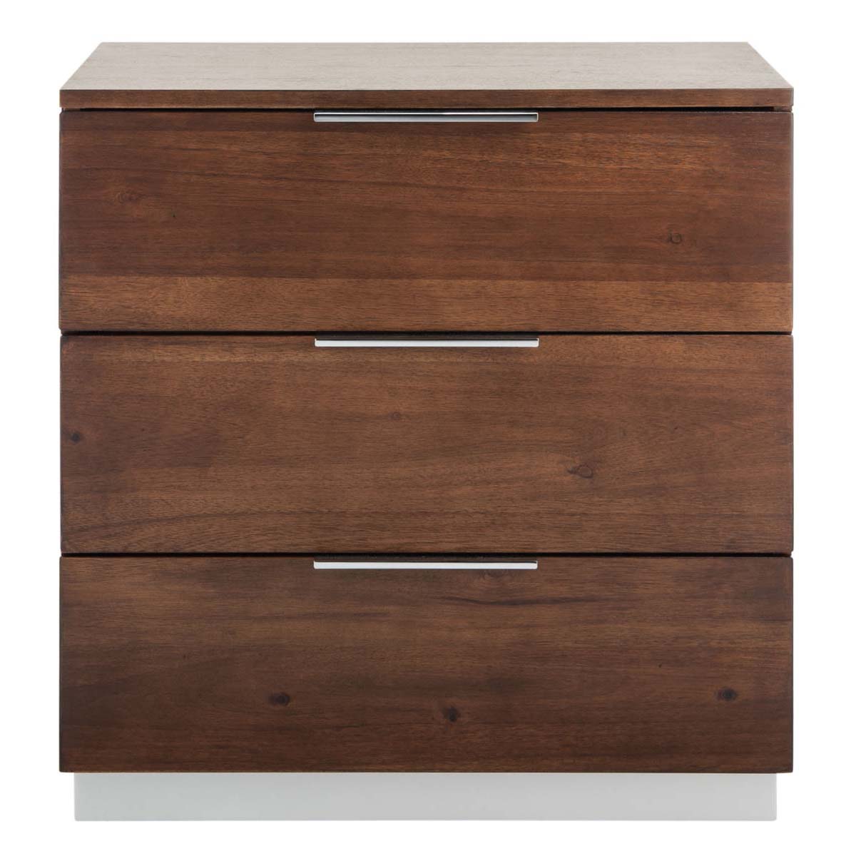 Safavieh Brylin 3 Drawer Nightstand , NST6404 - Dark Walnut