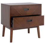Safavieh Donald 2 Drawer Nightstand , NST6405 - Dark Walnut