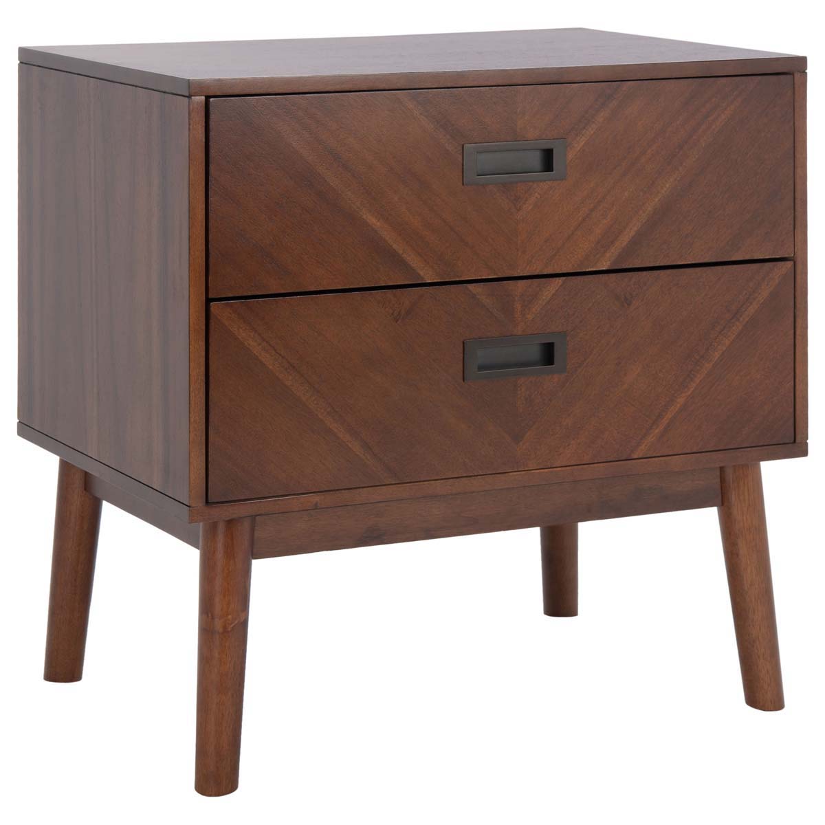 Safavieh Donald 2 Drawer Nightstand , NST6405 - Dark Walnut