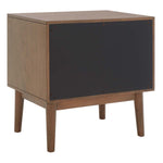 Safavieh Donald 2 Drawer Nightstand , NST6405 - Wheat / Bronze