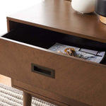 Safavieh Donald 2 Drawer Nightstand , NST6405 - Wheat / Bronze