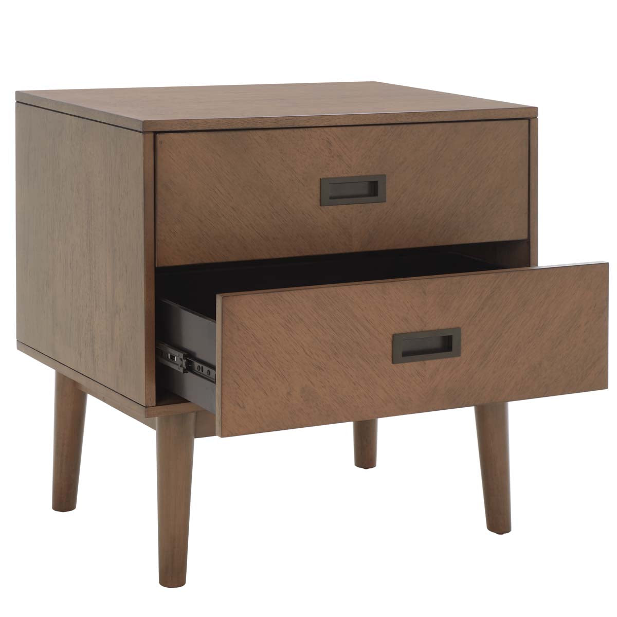 Safavieh Donald 2 Drawer Nightstand , NST6405 - Wheat / Bronze