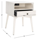 Safavieh Safavieh Scully Nightstand W/ Usb, White Wash / Gold , NST6408 - White Wash / Gold